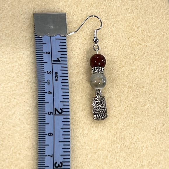 20230 ⭐️Carnelian agate/dragon blood jasper earrings⭐️ - Picture 5 of 7